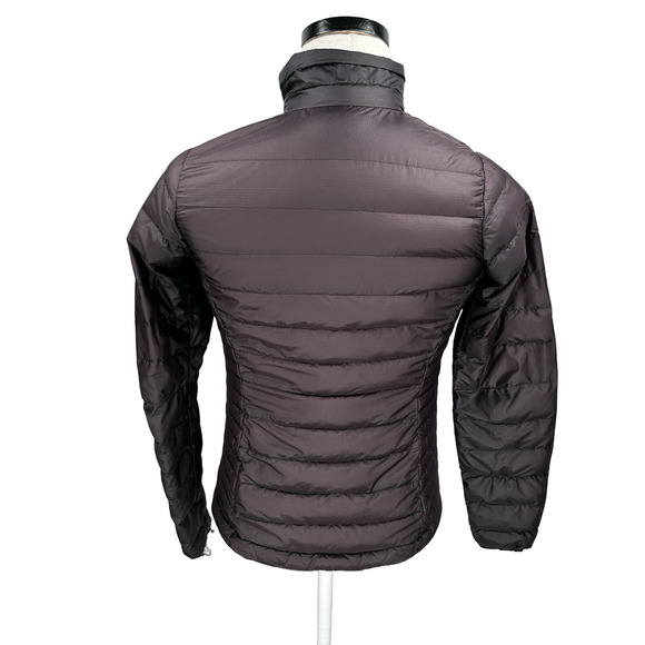 Patagonia Goose Down Puffer Jacket Women’s XS Black Pockets Insulated FLAWS READ - Picture 4 of 12